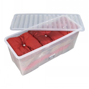 Wham Crystal Plastic Storage Box & Lid Size 20 133 Litre